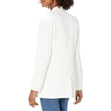 The Drop Women's Blake Long Blazer, Ivory, Small