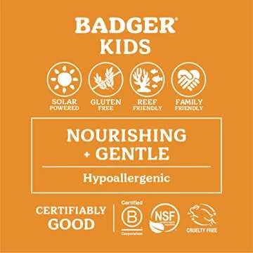 Badger Mineral Kids Sunscreen Face Stick SPF 35, Zinc Oxide Travel Size Sunscreen Stick for Kids, 97% Organic Ingredients, Reef Safe, Water Resistant, .65 oz