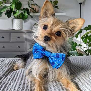 Huxley & Kent Bow Tie for Pets | Octopus Garden (Large) | Bow Tie Collar Attachment | Fun Bow Ties for Dogs & Cats | Cute, Comfortable, and Durable | H&K Bow Tie