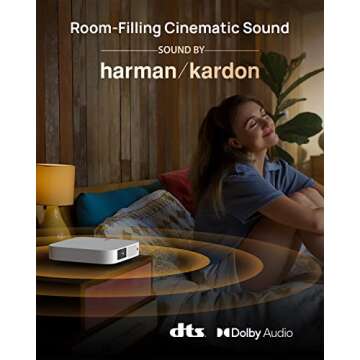 XGIMI Elfin Mini Projector, Ultra Compact 1080P Portable Projector 4K Input Supported for Movies & G...