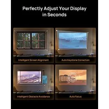 XGIMI Elfin Mini Projector, Ultra Compact 1080P Portable Projector 4K Input Supported for Movies & Gaming, Android TV 10.0, 600 ISO Lumens, HDR 10, Harman Kardon Speakers, Auto Keystone, Auto Focus