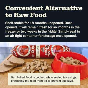 Redbarn All-Natural Premium Rolled Dog Food, Chicken Recipe - Soft Semi-Moist Wet Formula for High Protein Diet, Training Rewards, & Treat Pill Concealer - 4 lb, 1 Count