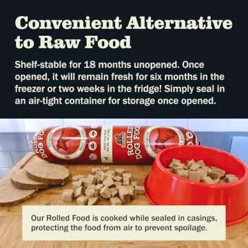 Redbarn All-Natural Premium Rolled Dog Food, Chicken Recipe - Soft Semi-Moist Wet Formula for High Protein Diet, Training Rewards, & Treat Pill Concealer - 4 lb, 1 Count