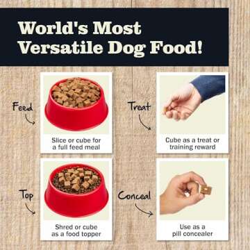 Redbarn All-Natural Premium Rolled Dog Food, Chicken Recipe - Soft Semi-Moist Wet Formula for High Protein Diet, Training Rewards, & Treat Pill Concealer - 4 lb, 1 Count