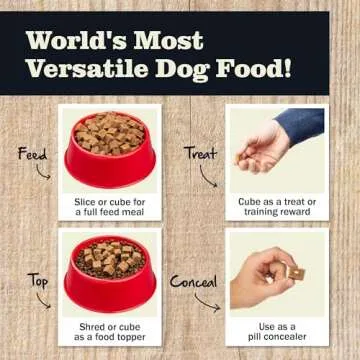 Redbarn All-Natural Premium Rolled Dog Food, Chicken Recipe - Soft Semi-Moist Wet Formula for High Protein Diet, Training Rewards, & Treat Pill Concealer - 4 lb, 1 Count