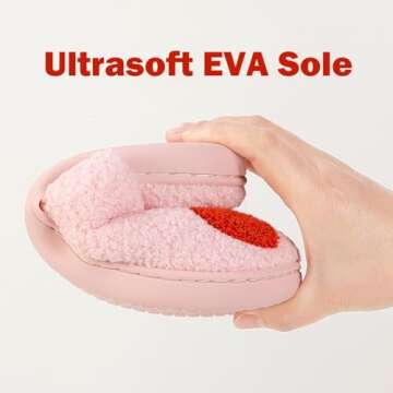 Cozy HIPINISS Pink Heart Slippers for All Occasions