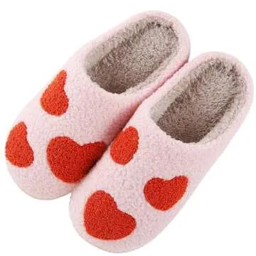 Cozy HIPINISS Pink Heart Slippers for All Occasions