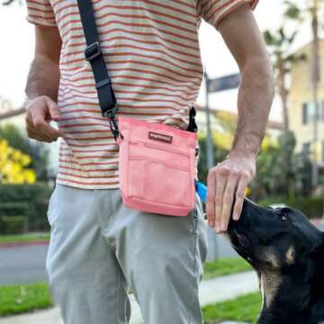 PupSensei Dog Treat Pouch - Durable Oxford Polyester, No-Spill Magnetic Closure, Treat Pouches for P...