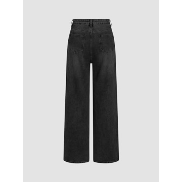 CIDER High-Rise Black Straight Leg Jeans for Women