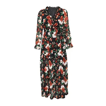 BLENCOT Womens Boho Floral Maxi Dress Stylish Summer Wear