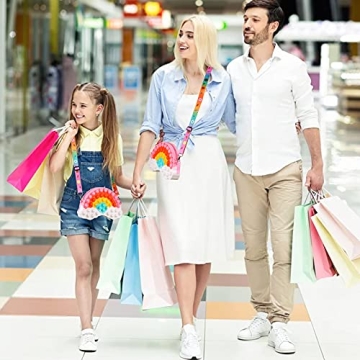 Tckoll Girls Fidget Purse - Rainbow Pop Bag for Kids