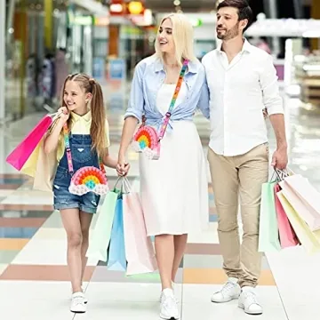 Tckoll Girls Fidget Purse - Rainbow Pop Bag for Kids