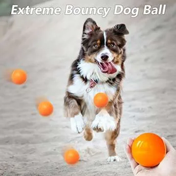 DLDER Indestructible Dog Toys - Solid Rubber Balls for Aggressive Chewers, 100% Safe & Non-Toxic, Floating Fetch Toys for Medium & Large Dogs