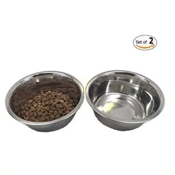 Top Dog Chews Stainless Steel Dog Bowl Set for Dogs