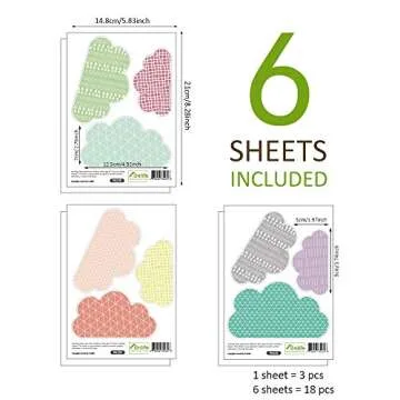 Removable Colorful Cloud Wallpaper for Kids' Rooms