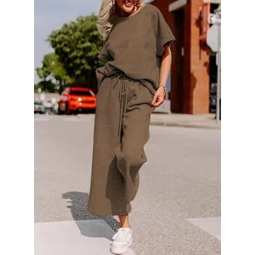 SHEWIN Comfy Two Piece Lounge Set for Women - Summer Fashion