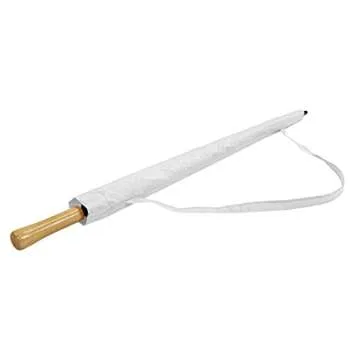 The Hole In One 62 Inch Large Oversize Windproof Golf Umbrella For Men And Women, 8 Strong Fiberglass Ribs Portable Umbrella, 2 Person Umbrella with Wooden Handle for Men & Women, White