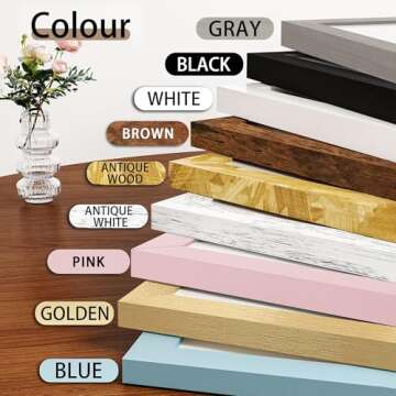 Picrit 5x7 Picture Frame Set of 12 for Wall and Tabletop Display