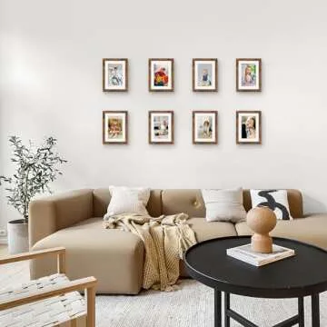 Picrit 5x7 Picture Frame Set of 12 for Wall and Tabletop Display