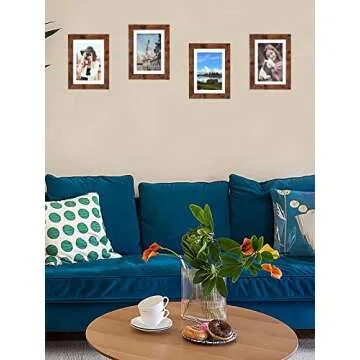 Picrit 5x7 Picture Frame Set of 12 for Wall and Tabletop Display