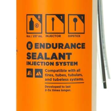 Orange Seal - Endurance Formula Tubeless Bike Tire Sealant with Injector | Long Lasting, Fast Sealin...