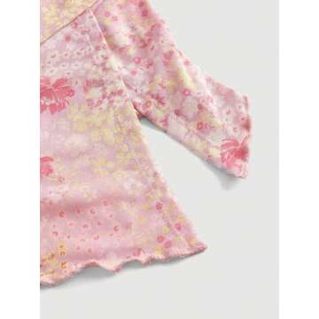 Milumia Women Floral Mesh Strapless Ruched Tube Top Split Hem Sleeveless Bandeau Crop Tops Dark Pink Small