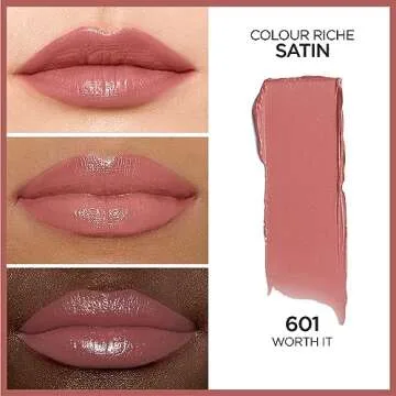 L’Oréal Paris Colour Riche Satin Lipstick for Moisturized Lips,Lip Makeup with Argan Oil and Vita...