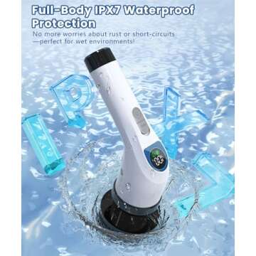 Electric Spin Scrubber with 10 Tools and Adjustable Handle