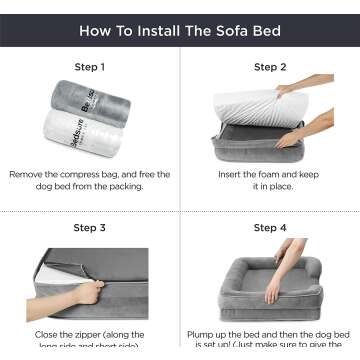 Bedsure Orthopedic Medium Dog Bed - Washable Comfort