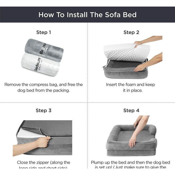 Bedsure Orthopedic Medium Dog Bed - Washable Comfort