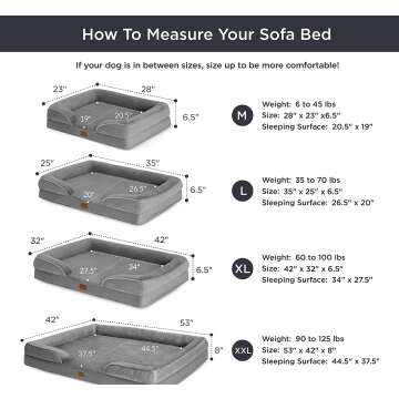 Bedsure Orthopedic Medium Dog Bed - Washable Comfort