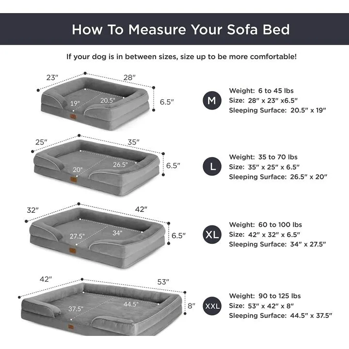 Bedsure Orthopedic Medium Dog Bed - Washable Comfort