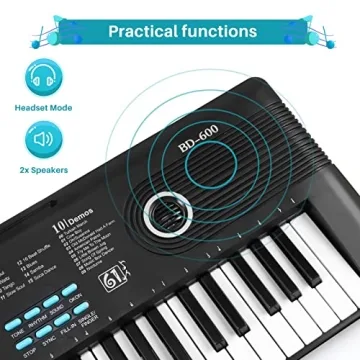 61 Keys Portable Digital Piano for Kids & Beginners