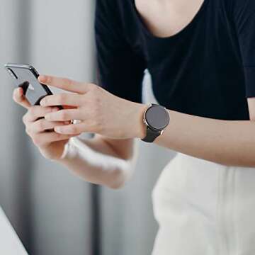 3 Pack Slim Sport Bands for Samsung Galaxy Watch Active 2 40mm 44mm, Soft Liquid Silicone Waterproof Straps for Replacement for Galaxy Watch Active Wristbands Women Men (White/Black/Gray)