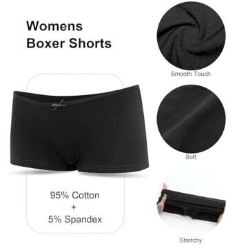 Allxwek Women's Cotton Boyshorts with Butterfly Knot Design