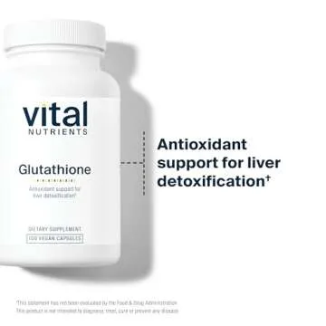 Vital Nutrients Glutathione 400mg | Antioxidant Support for Liver Detox | Vegan Antioxidant Supplement to Promote Liver Health and Liver Detox* | Gluten, Dairy, Soy Free | Non-GMO | 100 Capsules