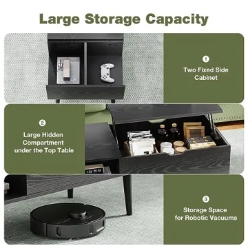 OLIXIS Modern Lift Top Coffee Table with Storage