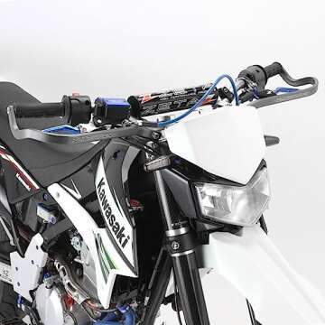 Zeta Drop Down Bend Aluminum Handguards for 7/8" Handlebars Titanium Color