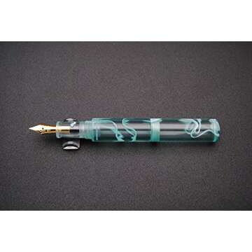 czxwyst Wancai Mini Transparent Pocket-Size Eyedropper Fountain Pen Fine Nib 0.5mm (Daydream)