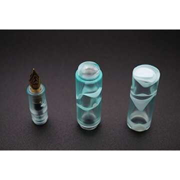 czxwyst Wancai Mini Transparent Pocket-Size Eyedropper Fountain Pen Fine Nib 0.5mm (Daydream)