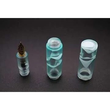 czxwyst Wancai Mini Transparent Pocket-Size Eyedropper Fountain Pen Fine Nib 0.5mm (Daydream)