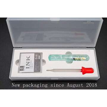 czxwyst Wancai Mini Transparent Pocket-Size Eyedropper Fountain Pen Fine Nib 0.5mm (Daydream)