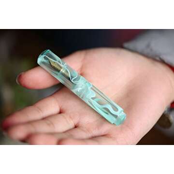 czxwyst Wancai Mini Transparent Pocket-Size Eyedropper Fountain Pen Fine Nib 0.5mm (Daydream)