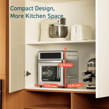 COSORI 11-in-1 Air Fryer Oven , 13Qt Small Footprint Airfryer combo with Rotisserie, Toast, Bake, Roast, Reheat Functions and more, Recipe Book & 6 Accessories Included, Perfect for Small Contertop