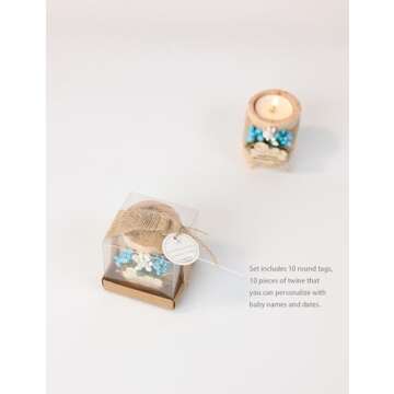 Personalized Wooden Candle Holders for Baby Showers