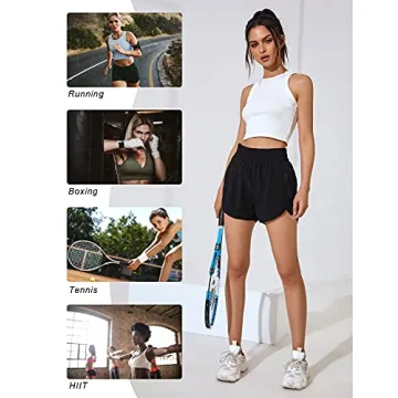 Blooming Jelly Women's High Waisted Running Shorts