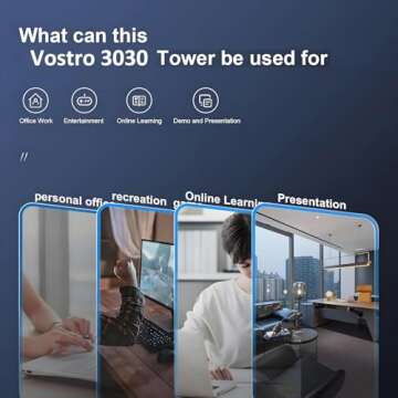 Dell Desktop Tower PC, i3-12100, 32GB RAM, 1TB SSD