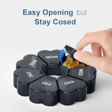 KAPENS Large Weekly Pill Organizer for Easy Med Management