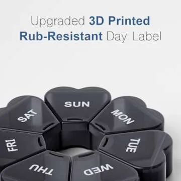 KAPENS Large Weekly Pill Organizer for Easy Med Management