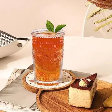 Vintage Glassware Romantic Drinking Glasses Set of 6